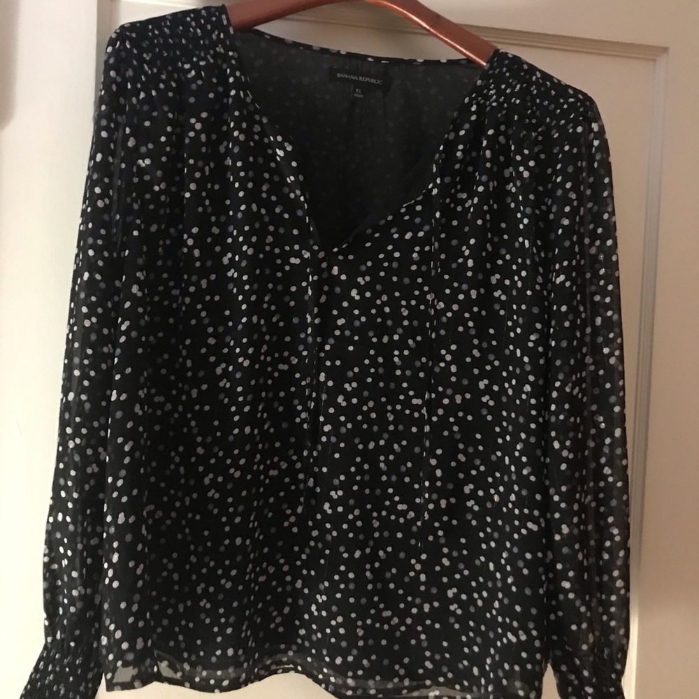 Banana Republic polka dot blouse